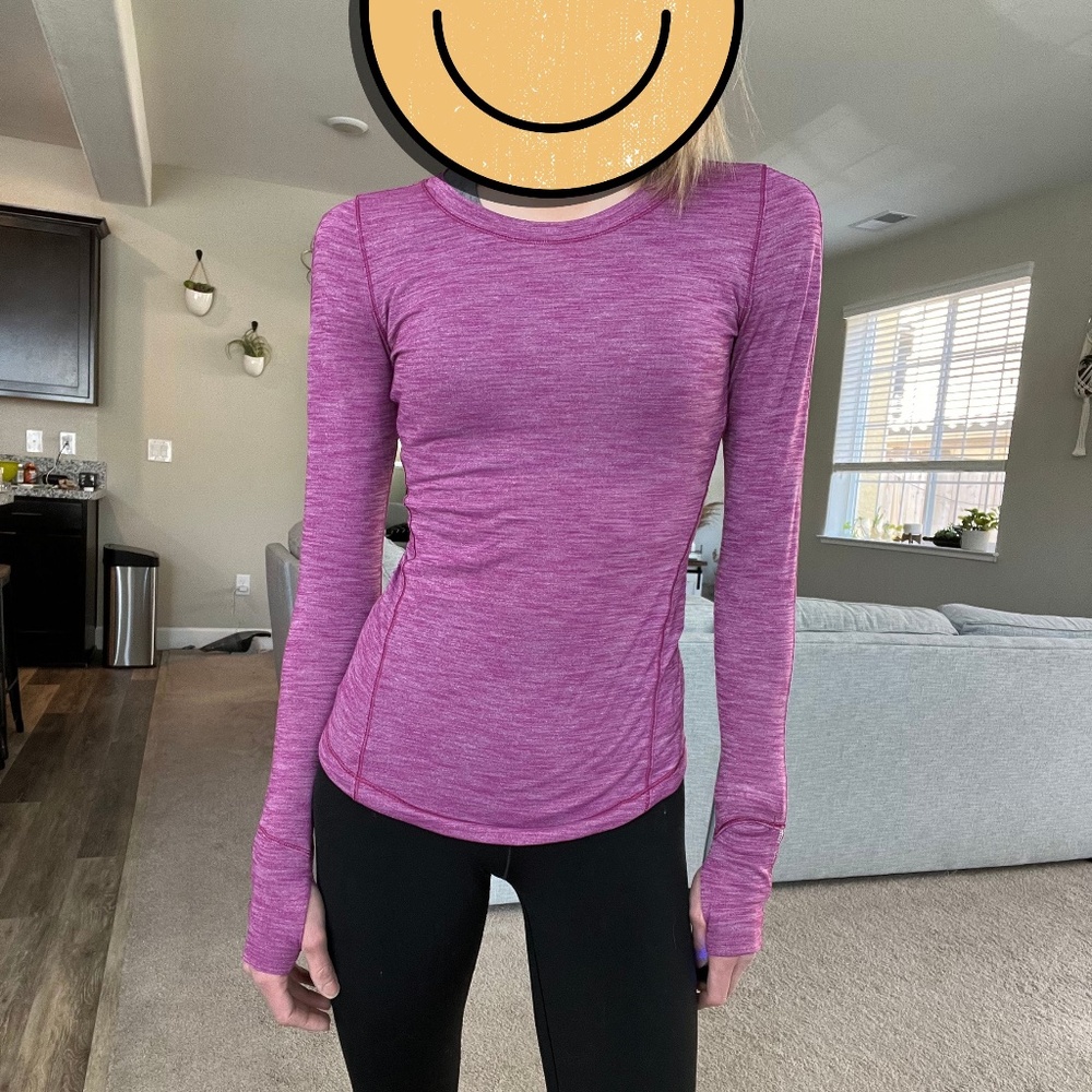 Lululemon Athletica Run Swiftly Long Sleeve Shirt Purple - Size 4